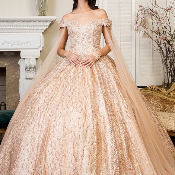 Sweethearted Glitter Evening Party Prom Dress 1926 - Picture 1 of 6